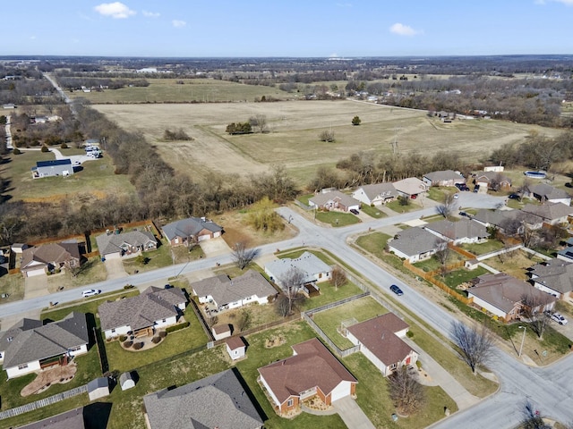 bird's eye view with a residential view