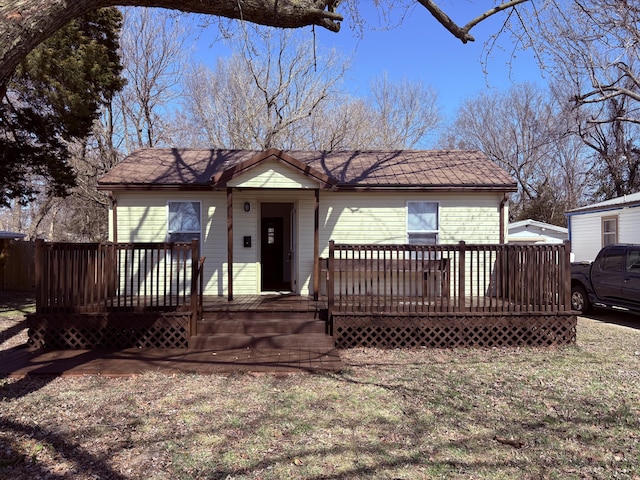 bungalow with a deck