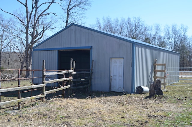 view of outbuilding with an exterior structure and an outdoor structure