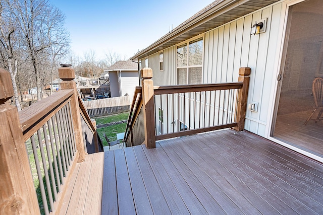 wooden terrace with fence