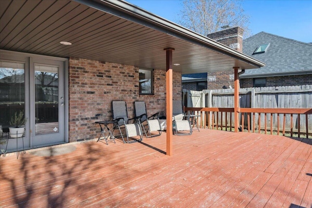 deck with fence