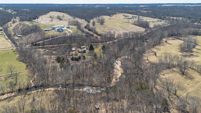 aerial view featuring a rural view