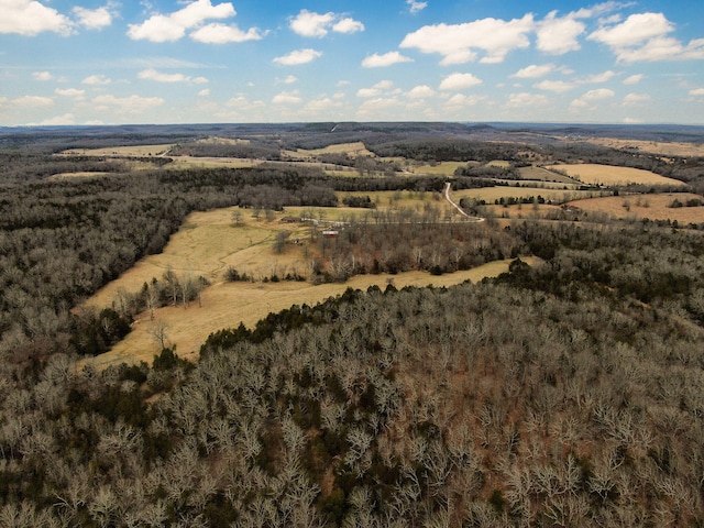 bird's eye view with a rural view