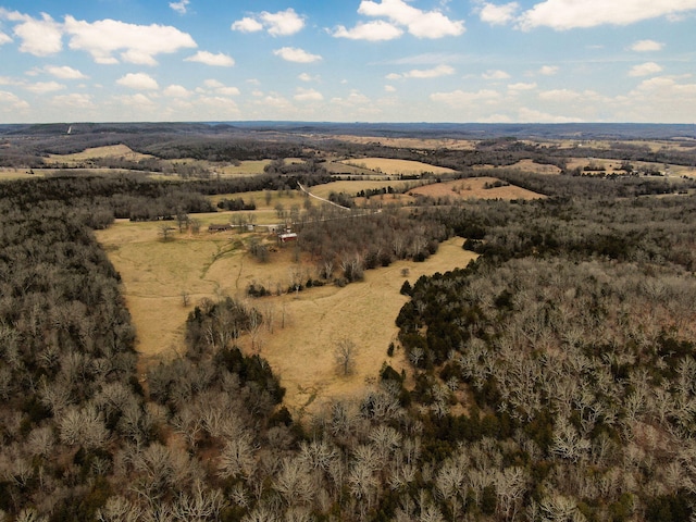 bird's eye view featuring a rural view