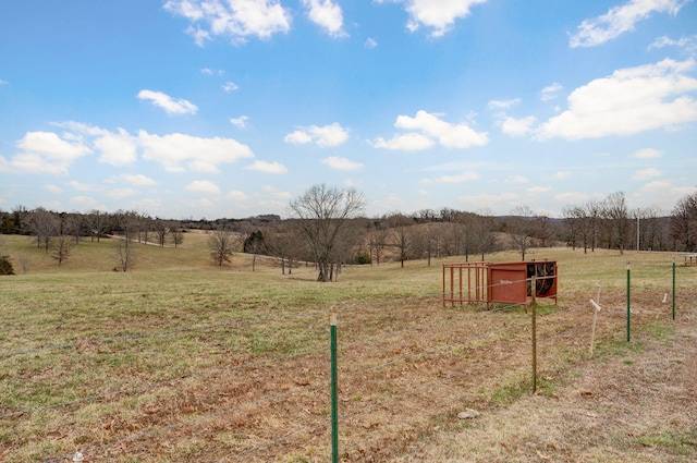 view of yard featuring a rural view