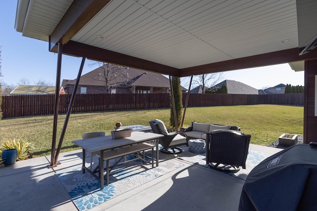 view of patio / terrace featuring a fenced backyard