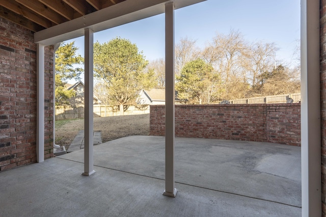 view of patio with a fenced backyard