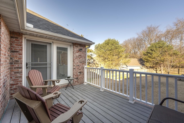 wooden deck with fence