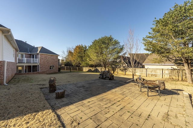 view of patio with a fenced backyard