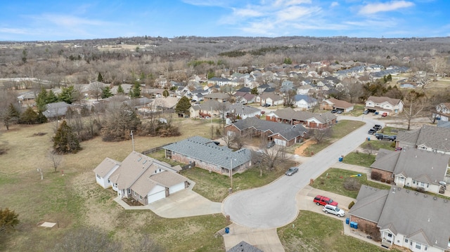 bird's eye view featuring a residential view