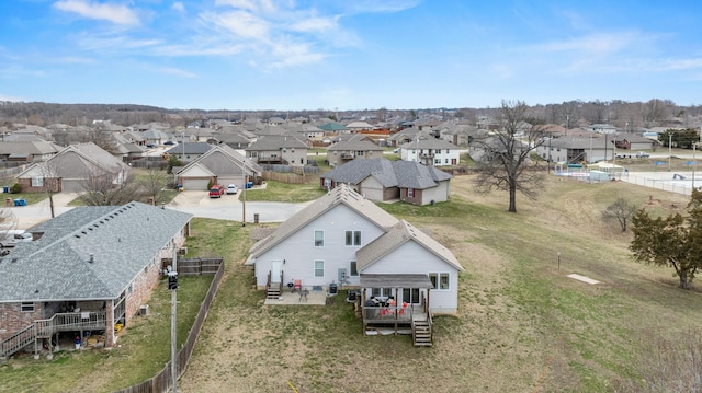 bird's eye view featuring a residential view