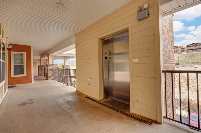 exterior space with elevator