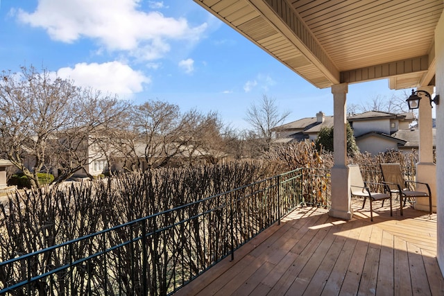 view of wooden terrace