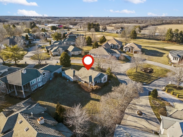 birds eye view of property featuring a residential view