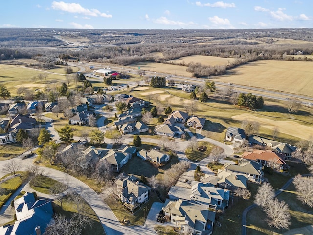 aerial view featuring a residential view