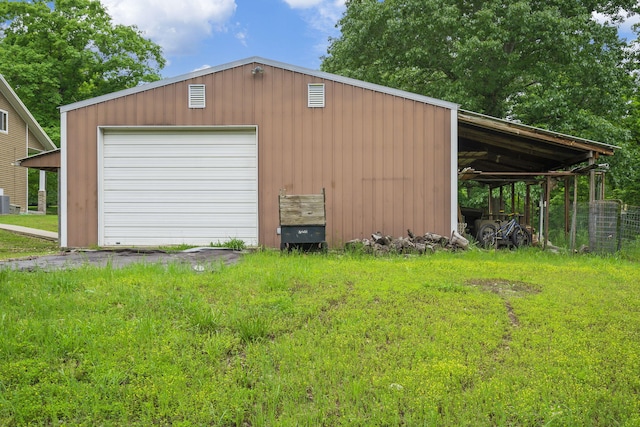 garage with a garage