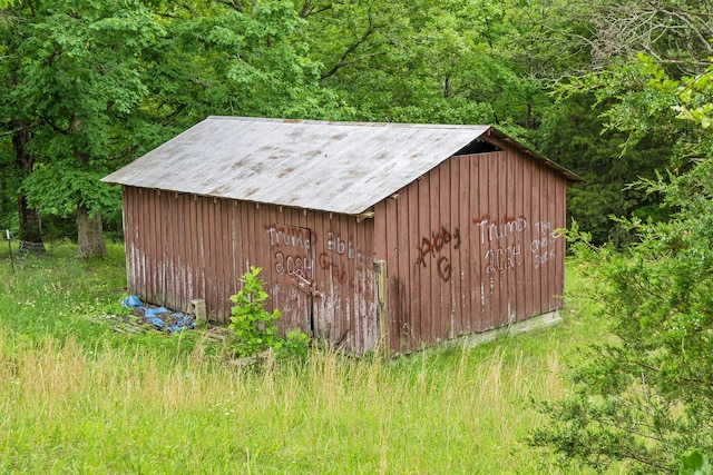 view of shed