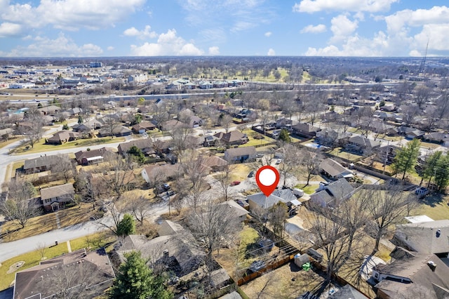 drone / aerial view featuring a residential view