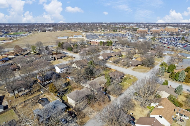 aerial view with a residential view