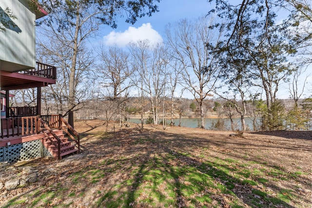25906 Farm Rd Unit 1263, Golden, MO 65658 - view of yard featuring a deck with water view
