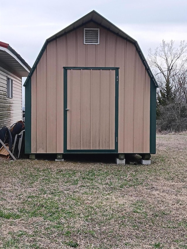 view of shed