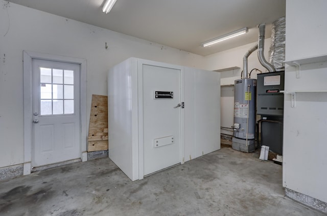 interior space featuring gas water heater