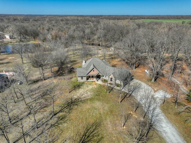 drone / aerial view featuring a rural view