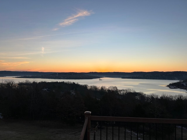 mountain view with a water view