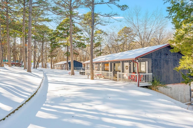 exterior space featuring covered porch