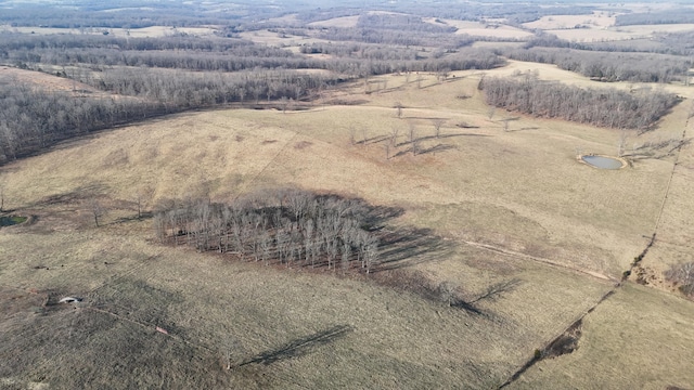 bird's eye view with a rural view