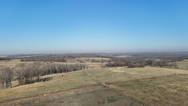 aerial view with a rural view