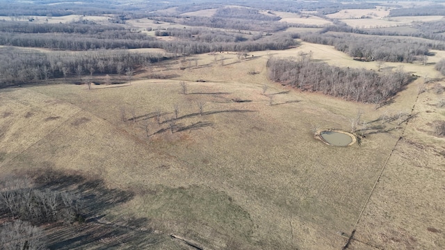 bird's eye view featuring a rural view