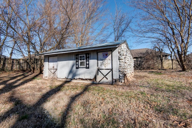 view of shed