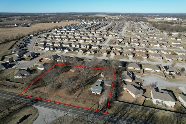 drone / aerial view featuring a residential view