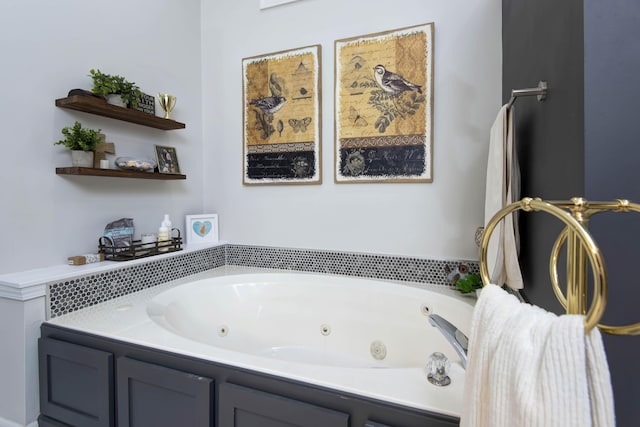 bathroom featuring a jetted tub