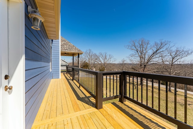 view of wooden terrace