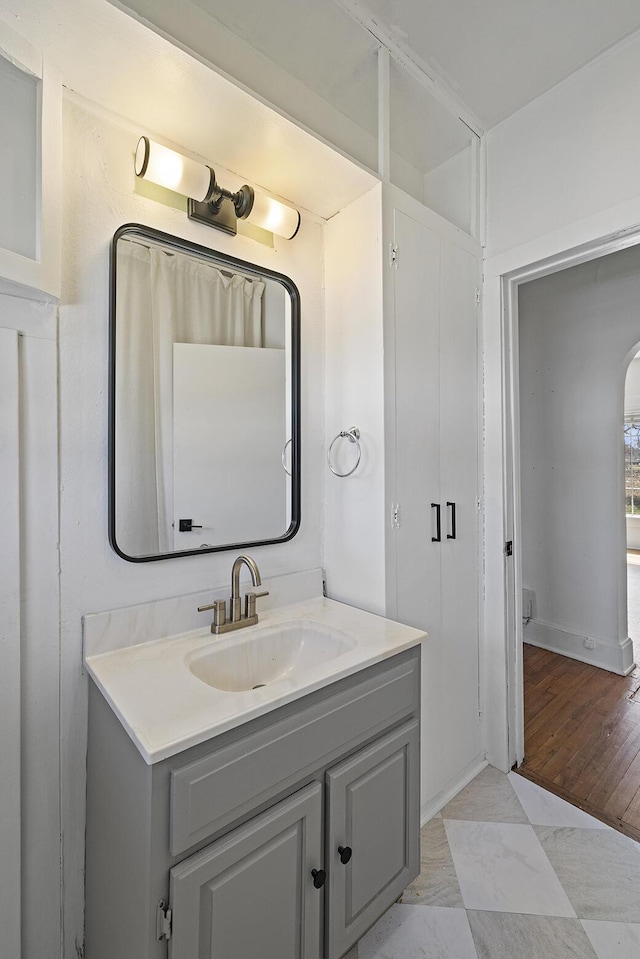 bathroom featuring vanity