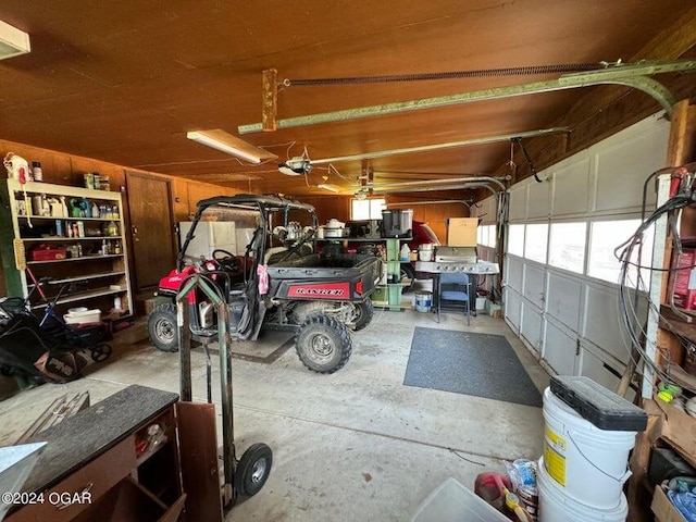 garage featuring a garage door opener