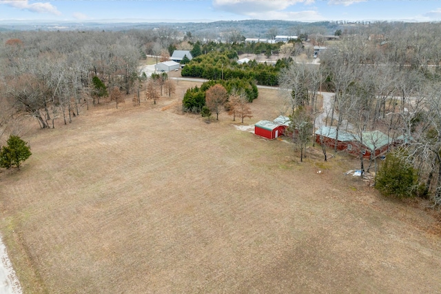 bird's eye view with a rural view