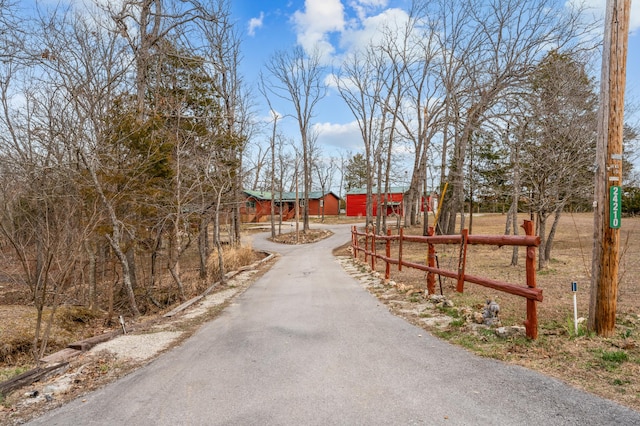 view of road with driveway