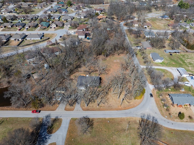 drone / aerial view with a residential view