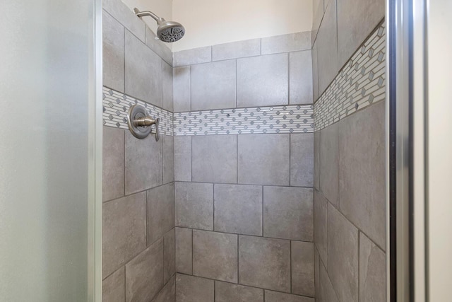 room details featuring tiled shower