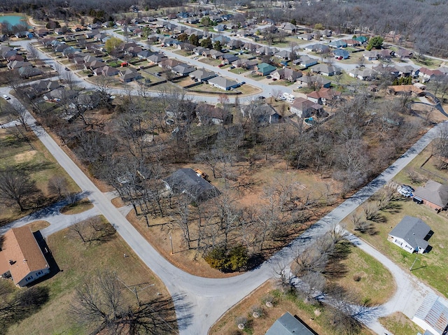 aerial view featuring a residential view