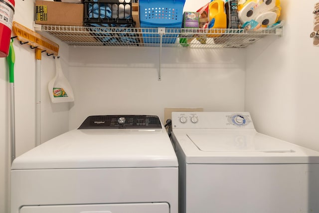 laundry room featuring laundry area and washer and dryer