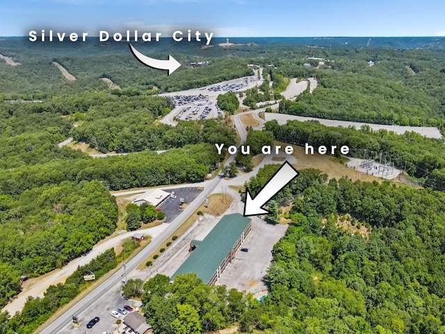 982 Indian Point Rd Unit 313, Indian Point, MO 65616 - bird's eye view featuring a wooded view