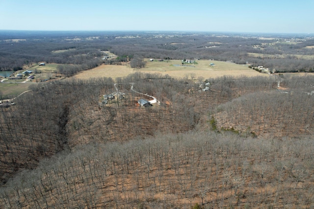 bird's eye view featuring a rural view