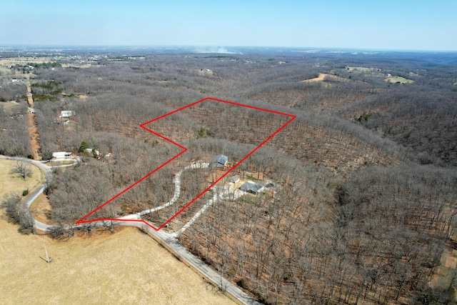 aerial view featuring a rural view