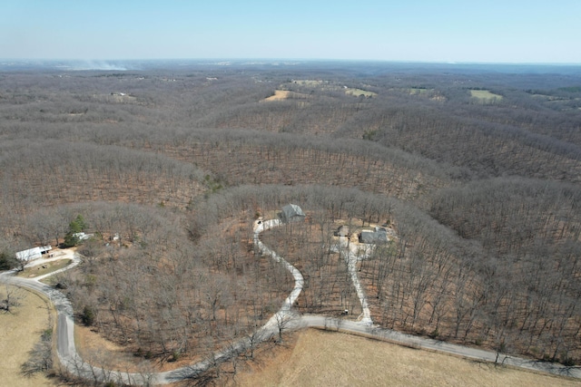 drone / aerial view with a rural view