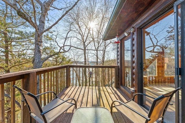 view of wooden terrace