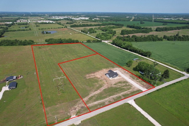 1883 S Farm Rd Unit 107, Springfield, MO 65802 - overview of rural landscape featuring property parcel outlined and agricultural land